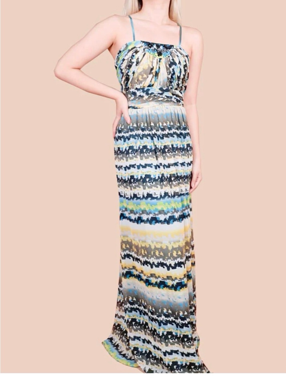 NEW-Never Worn- Max and Cleo strapless Multicolor maxi Dress